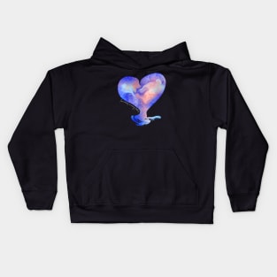 Love comes in many forms - abstract pink heart Kids Hoodie